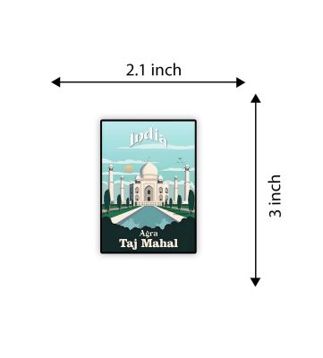 Agra Fridge Magnet Souvenir Gift for Tourist Kitchen Decoration Refrigerator Door Decor Sticker  Magnet for Refrigerator Whiteboard, Kitchen, and Office (Design 4)